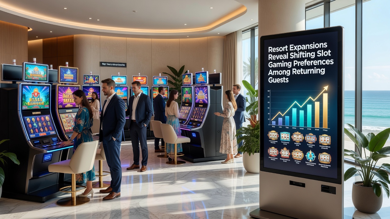 Resort expansion site showing new slot floor layout with varied machine themes